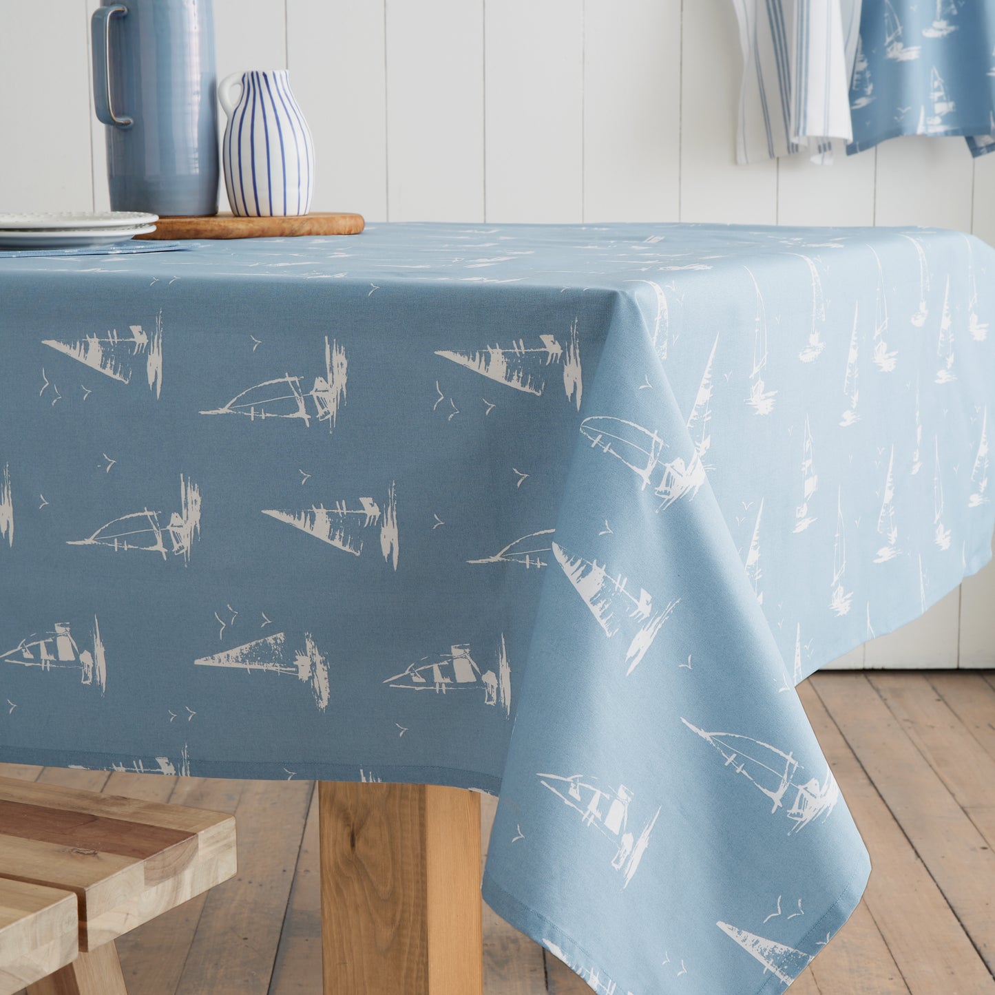 Catherine Lansfield Salcombe Boats Table Cloth