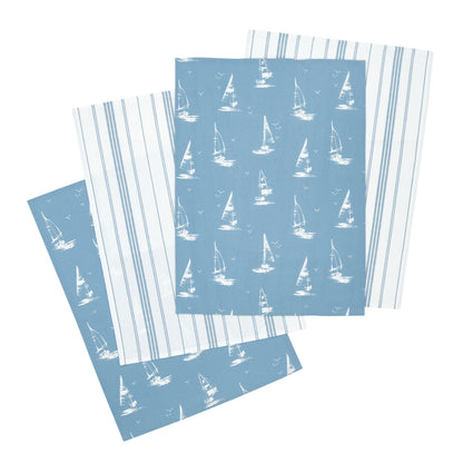 Catherine Lansfield Salcombe Boats Tea Towels (Pack of 4)
