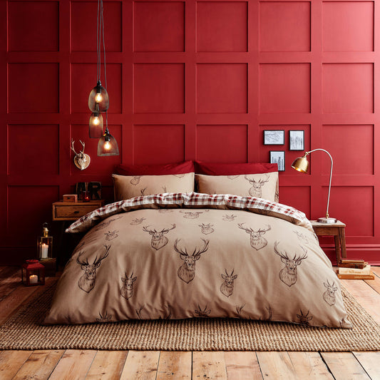 Catherine Lansfield Stag Duvet Cover Set - Multi