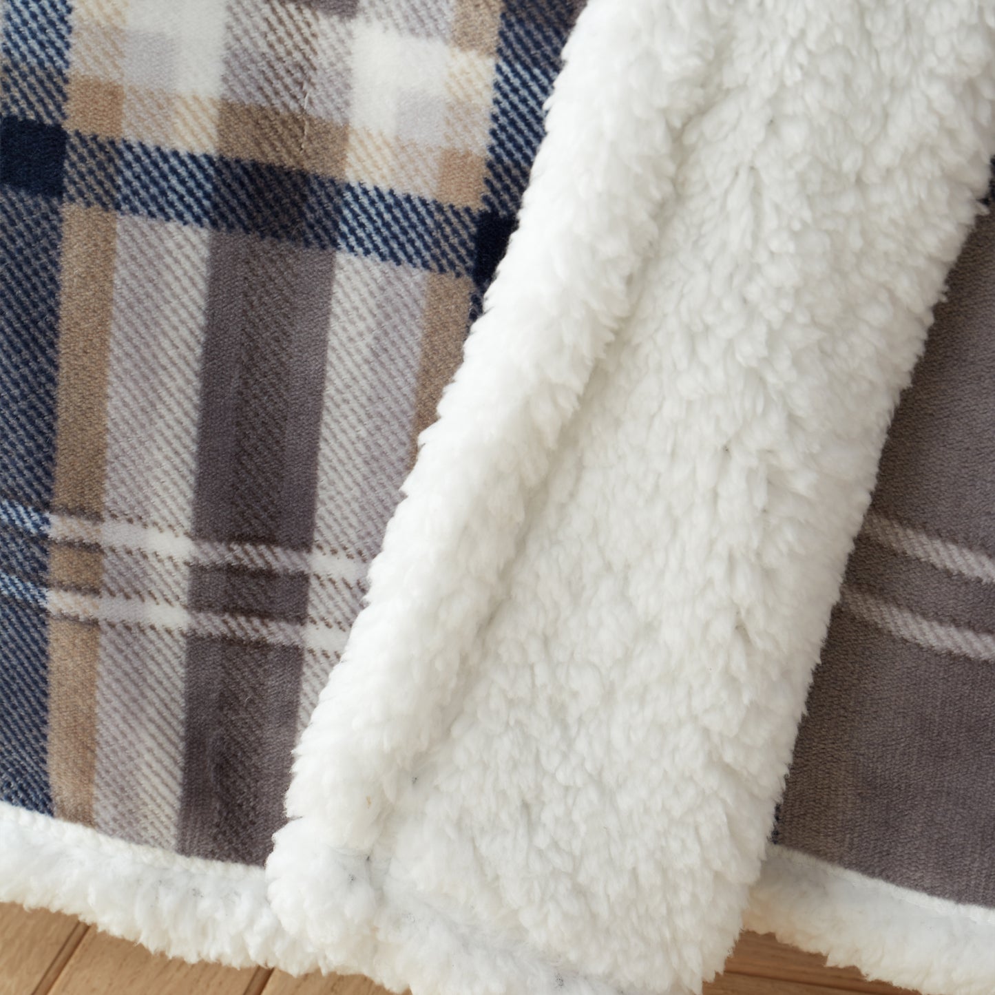 Catherine Lansfield Kelso Check Throw - Charcoal