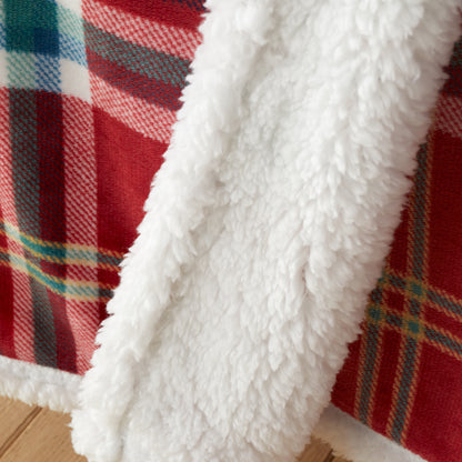 Catherine Lansfield Kelso Check Throw - Red