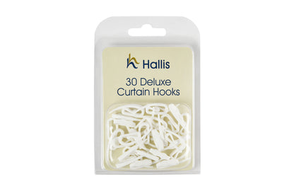 Hallis Deluxe Plastic Curtain Hooks (Pack of 30)