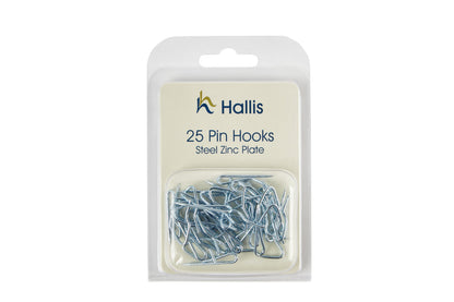 Hallis Steel/Zinc Pin Metal Curtain Hooks (Pack of 25)