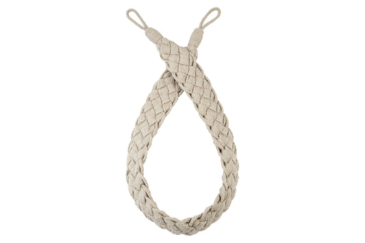 Hallis Naturals Plaited Rope Tieback - Linen