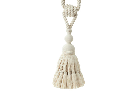 Hallis Naturals Large Tassel Tieback - Cotton