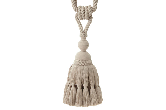 Hallis Naturals Large Tassel Tieback - Linen
