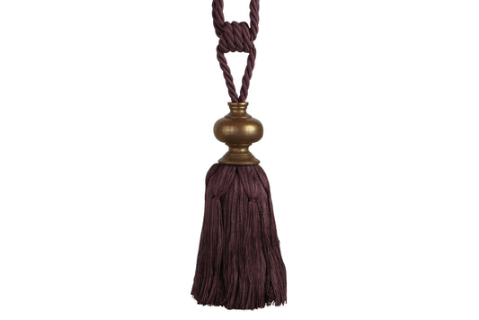 Hallis Cache Tassel Tieback - Aubergine