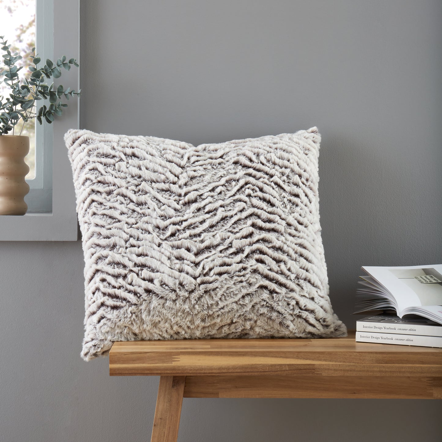 Catherine Lansfield Wolf Filled Cushion