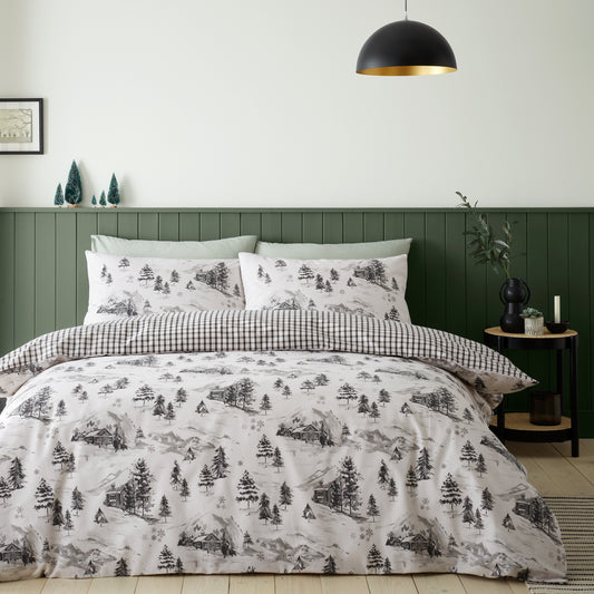 Catherine Lansfield Brushed Alpine Village Duvet Cover Set