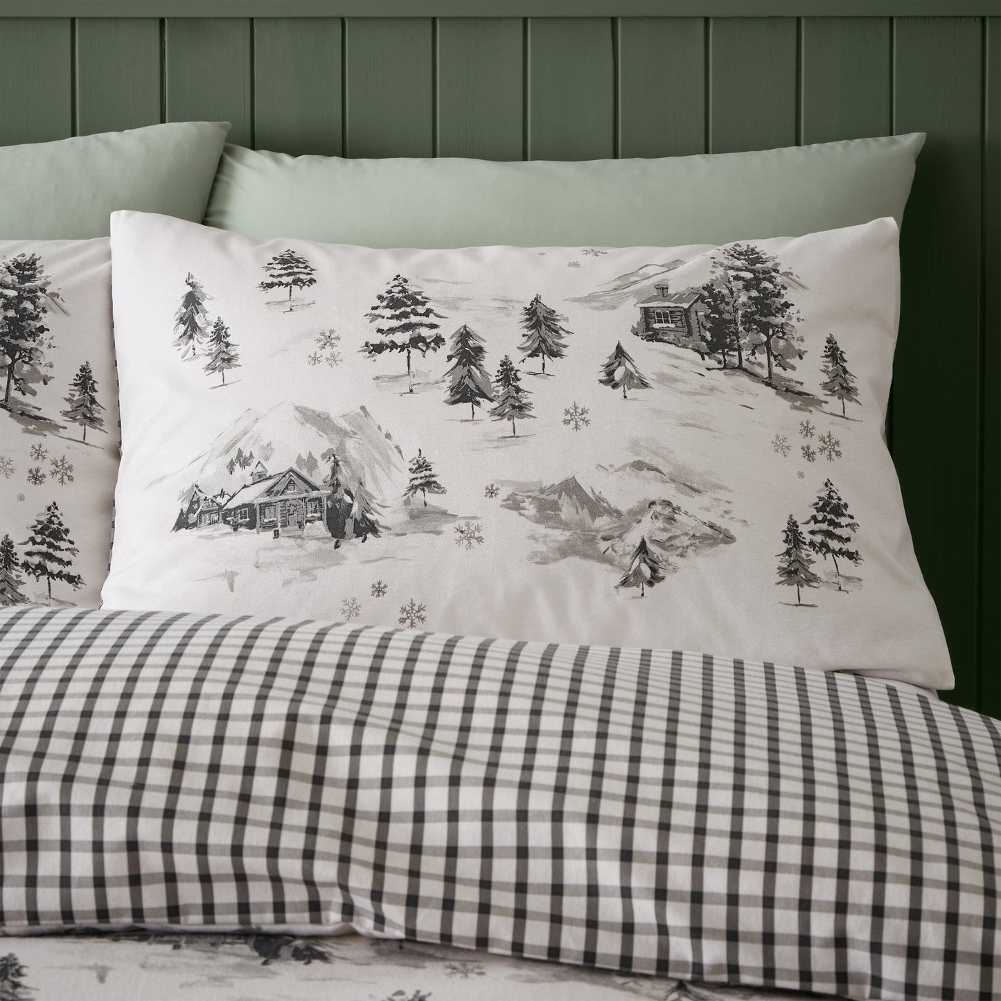 Catherine Lansfield Brushed Alpine Village Duvet Cover Set