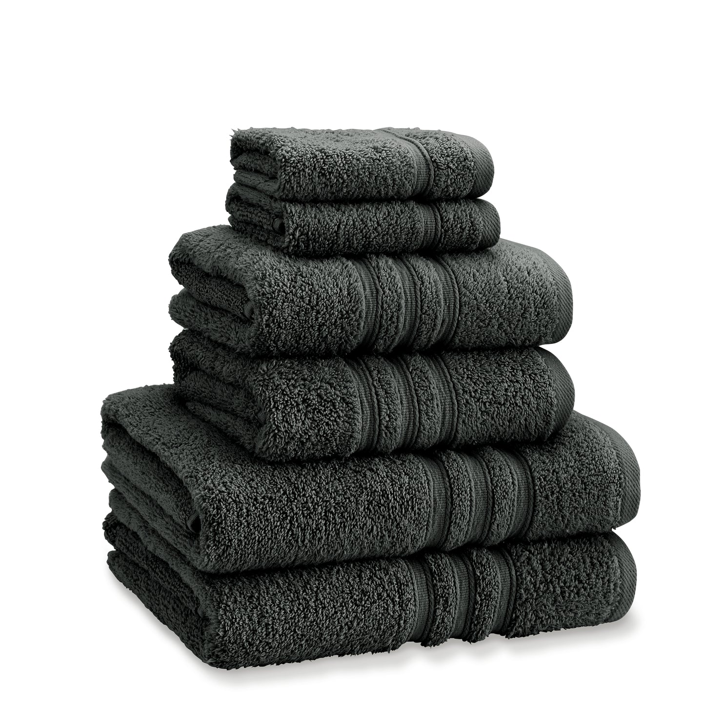 Catherine Lansfield Zero Twist Bath Towels - Charcoal