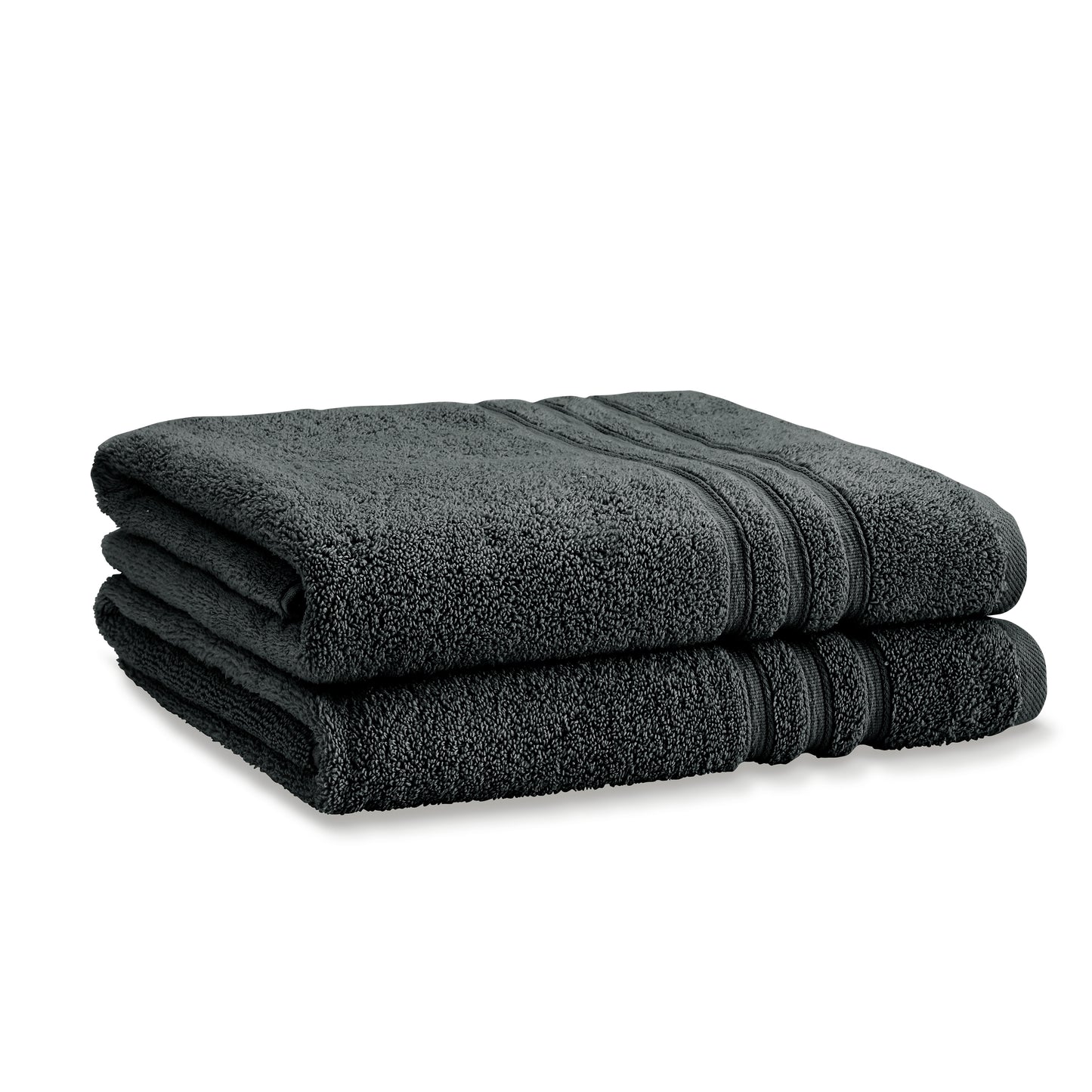 Catherine Lansfield Zero Twist Bath Towels - Charcoal