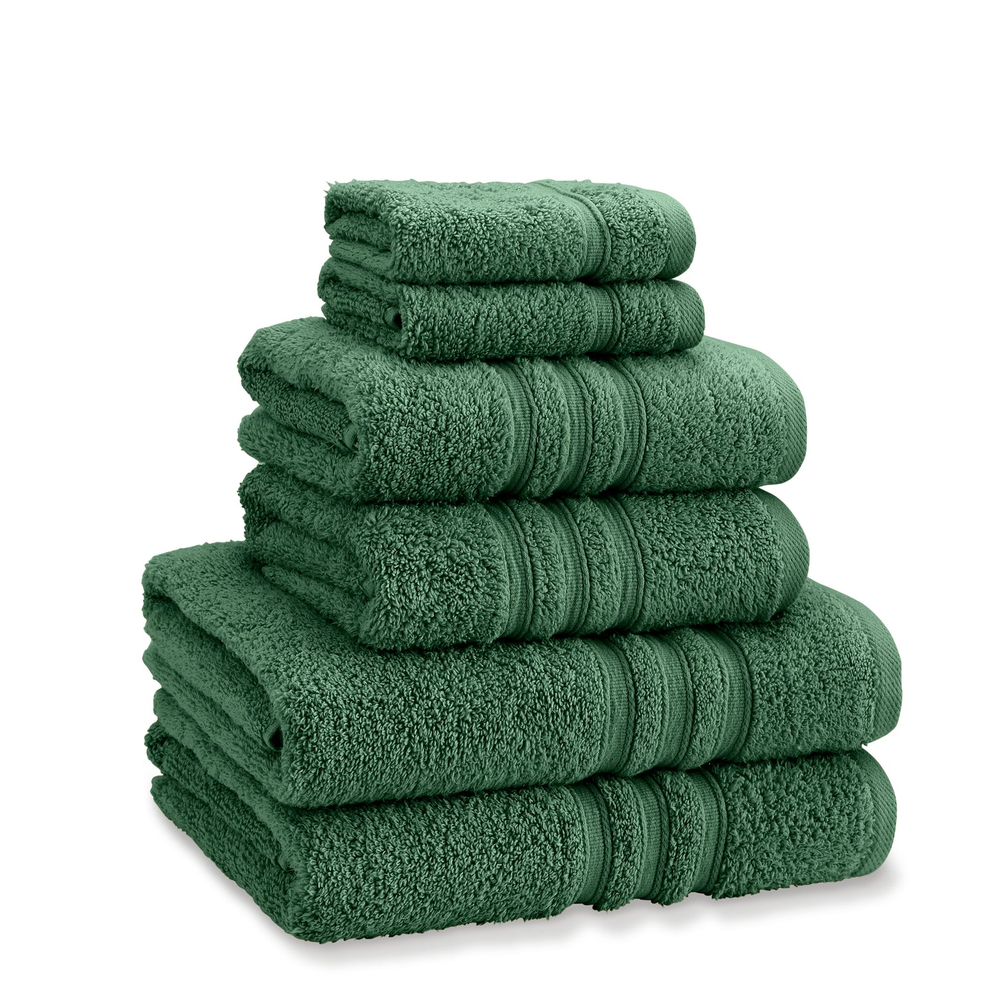 Catherine Lansfield Zero Twist Bath Towels - Dark Green