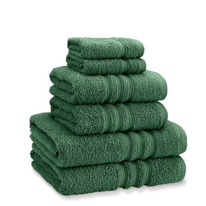 Catherine Lansfield Zero Twist Bath Towels - Dark Green