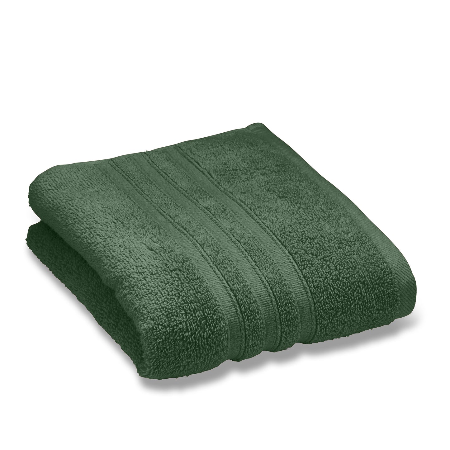 Catherine Lansfield Zero Twist Bath Towels - Dark Green