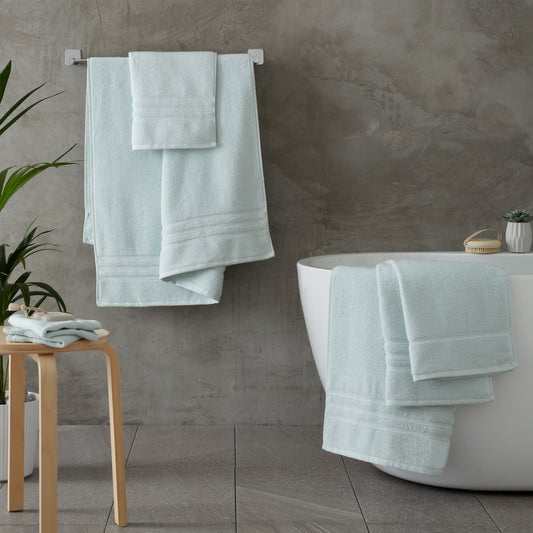 Catherine Lansfield Zero Twist Bath Towels - Duck Egg