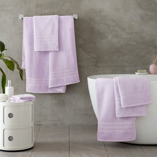 Catherine Lansfield Zero Twist Bath Towels - Lilac