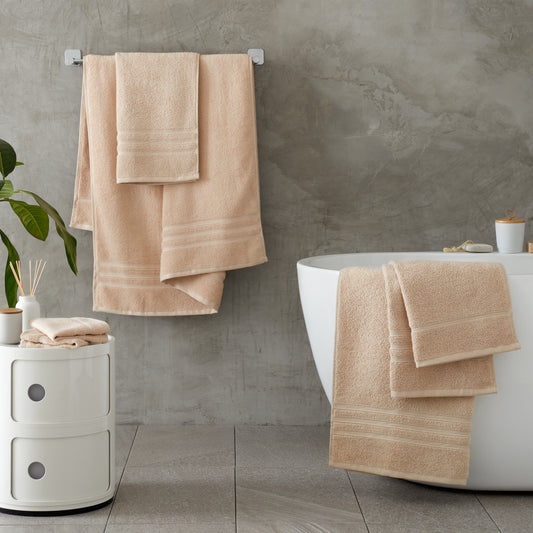 Catherine Lansfield Zero Twist Bath Towels - Natural