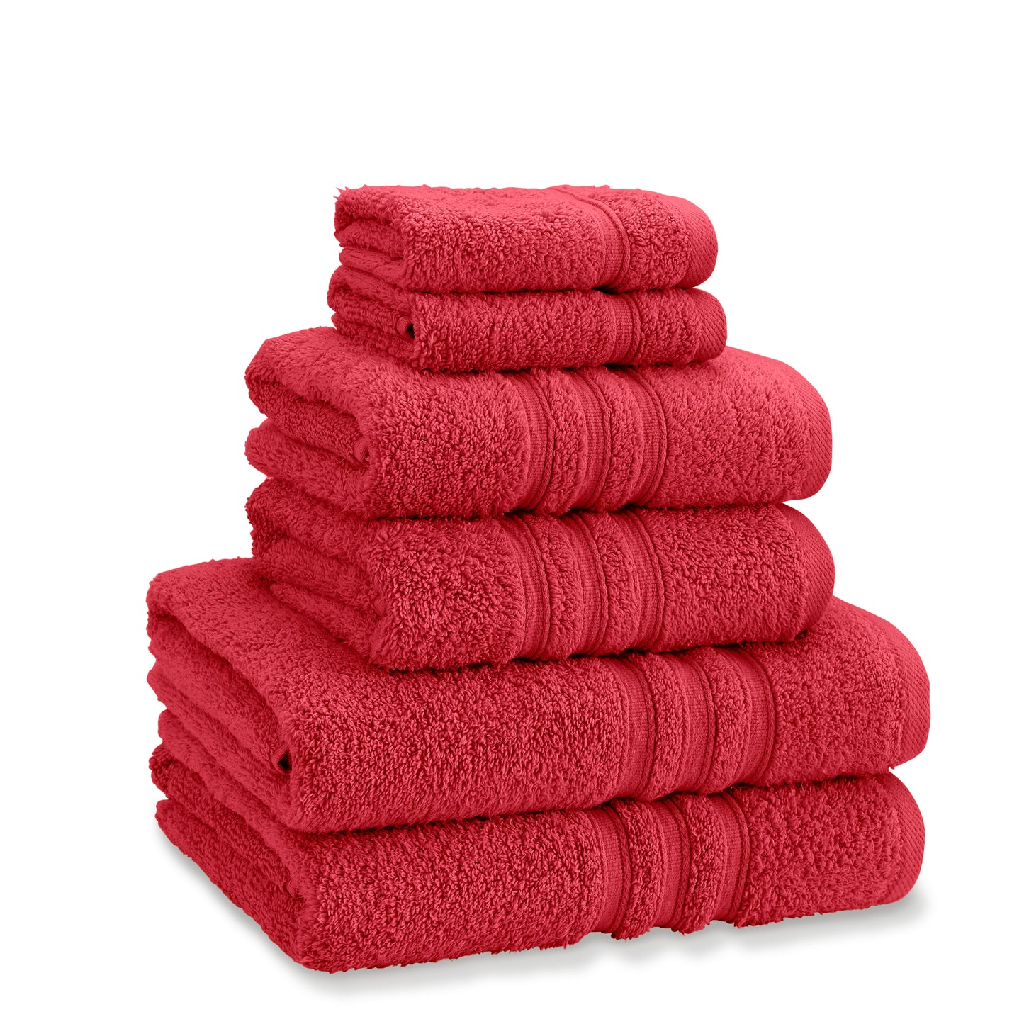 Catherine Lansfield Zero Twist Bath Towels - Red