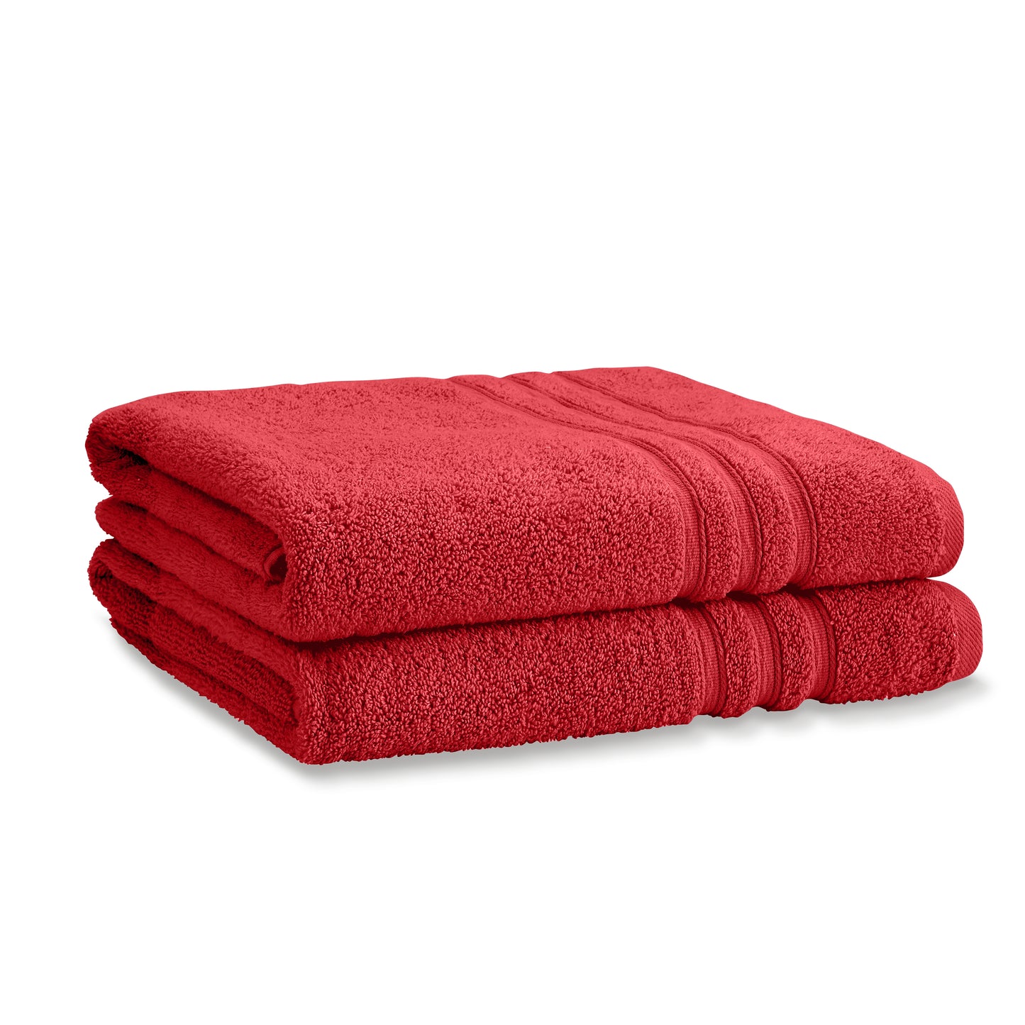 Catherine Lansfield Zero Twist Bath Towels - Red