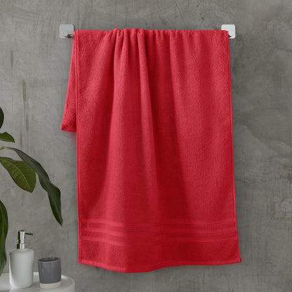 Catherine Lansfield Zero Twist Bath Towels - Red