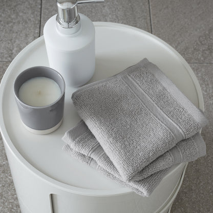Catherine Lansfield Zero Twist Bath Towels - Silver