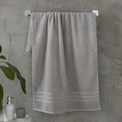 Catherine Lansfield Zero Twist Bath Towels - Silver