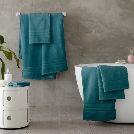 Catherine Lansfield Zero Twist Bath Towels - Teal