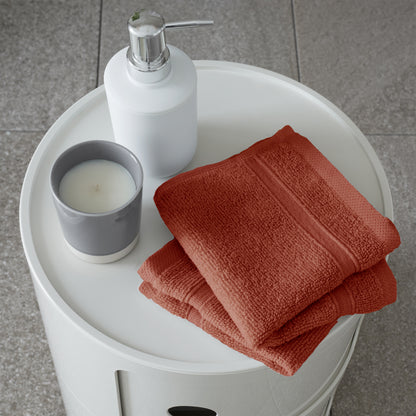 Catherine Lansfield Zero Twist Bath Towels - Terracotta