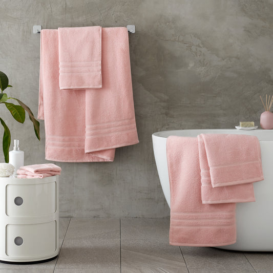 Catherine Lansfield Zero Twist Bath Towels - Pink