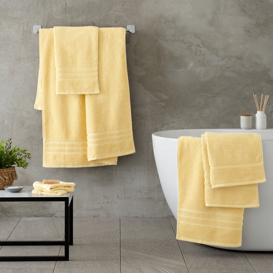 Catherine Lansfield Zero Twist Bath Towels - Yellow