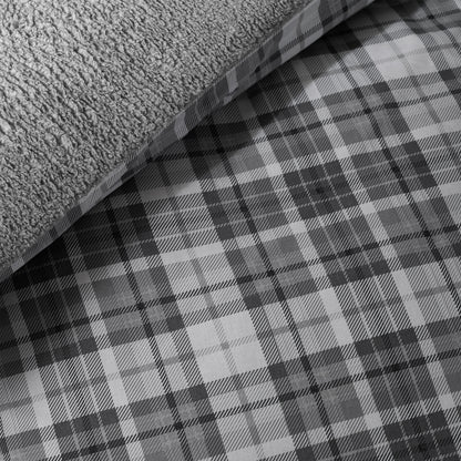 Catherine Lansfield Cosy Sherpa Check Duvet Cover Set - Grey
