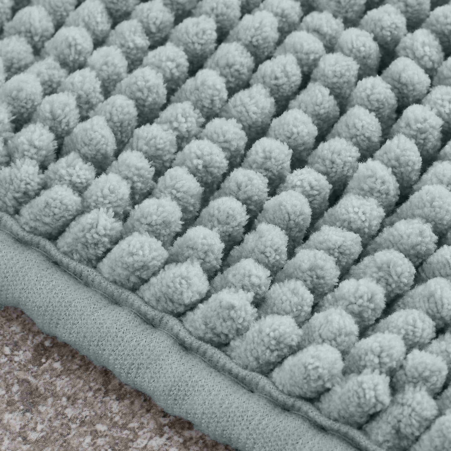 Catherine Lansfield Extra Long Bobble Bath Mat - Sage Green