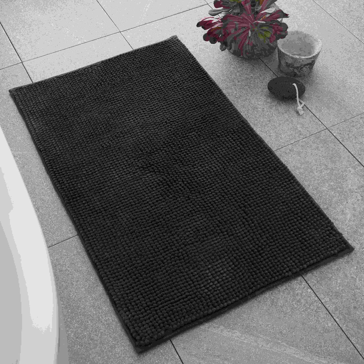 Catherine Lansfield Bobble Bath Mat - Charcoal