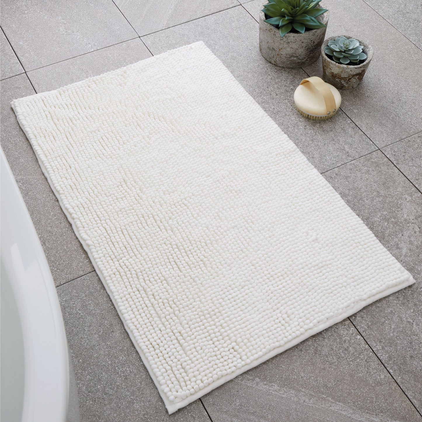 Catherine Lansfield Bobble Bath Mat - Cream