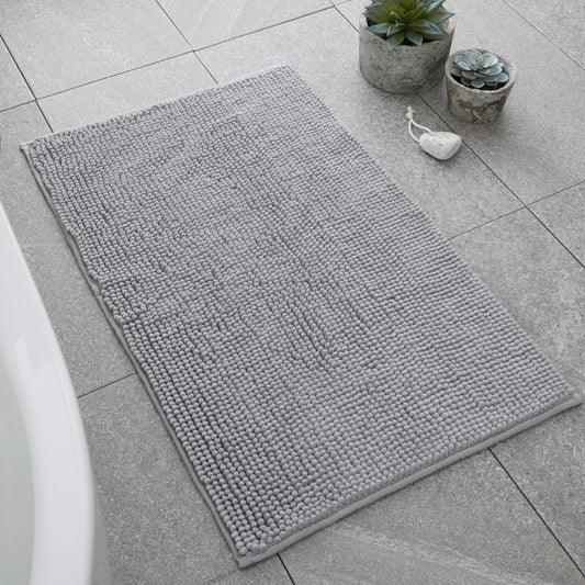 Catherine Lansfield Bobble Bath Mat - Silver