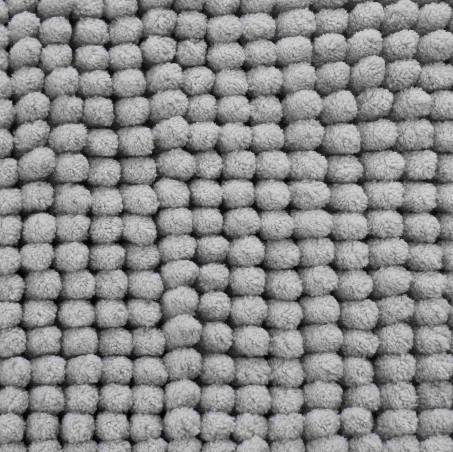 Catherine Lansfield Extra Long Bobble Bath Mat - Silver