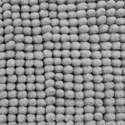 Catherine Lansfield Extra Long Bobble Bath Mat - Silver