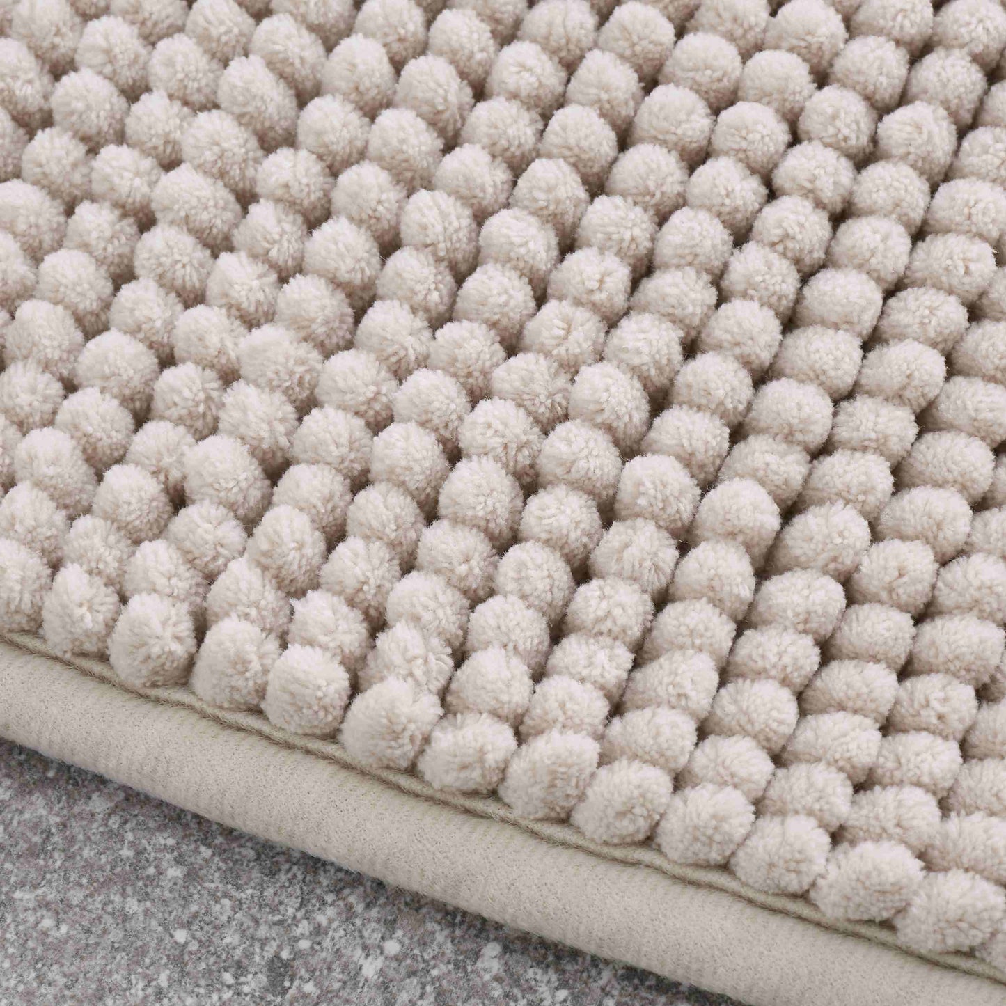 Catherine Lansfield Extra Long Bobble Bath Mat - Natural