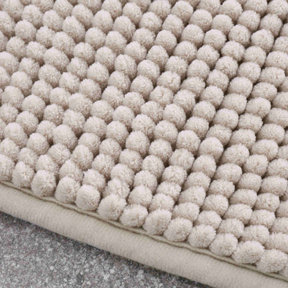 Catherine Lansfield Extra Long Bobble Bath Mat - Natural