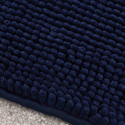 Catherine Lansfield Extra Long Bobble Bath Mat - Navy