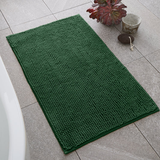Catherine Lansfield Bobble Bath Mat - Dark Green