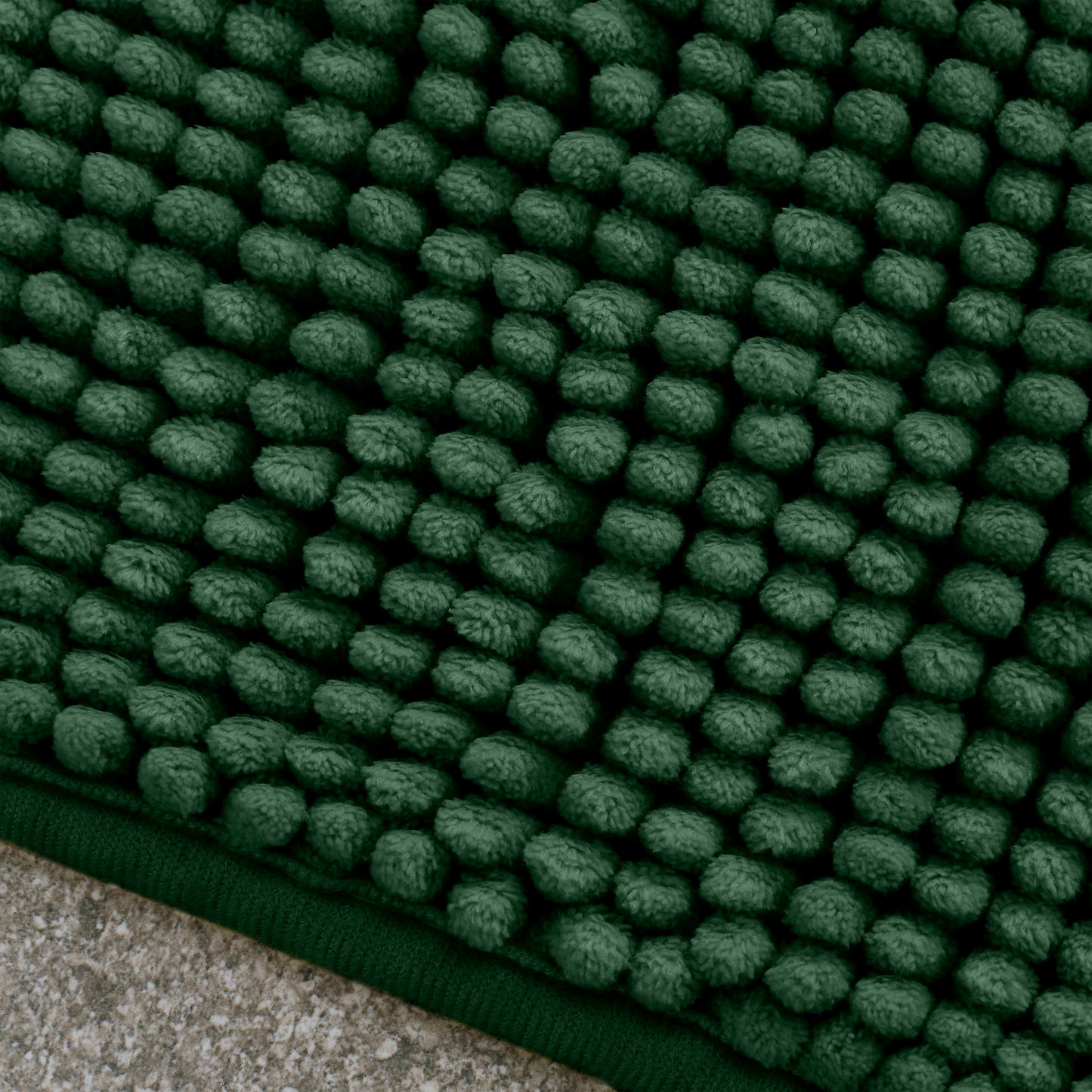 Catherine Lansfield Bobble Bath Mat - Dark Green
