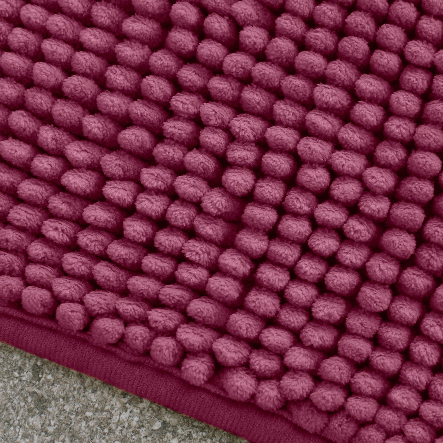 Catherine Lansfield Bobble Bath Mat - Raspberry