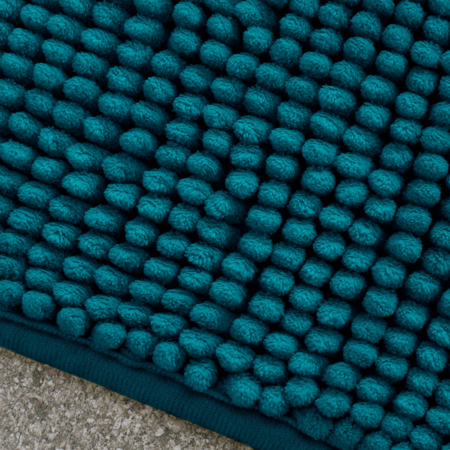 Catherine Lansfield Extra Long Bobble Bath Mat - Teal