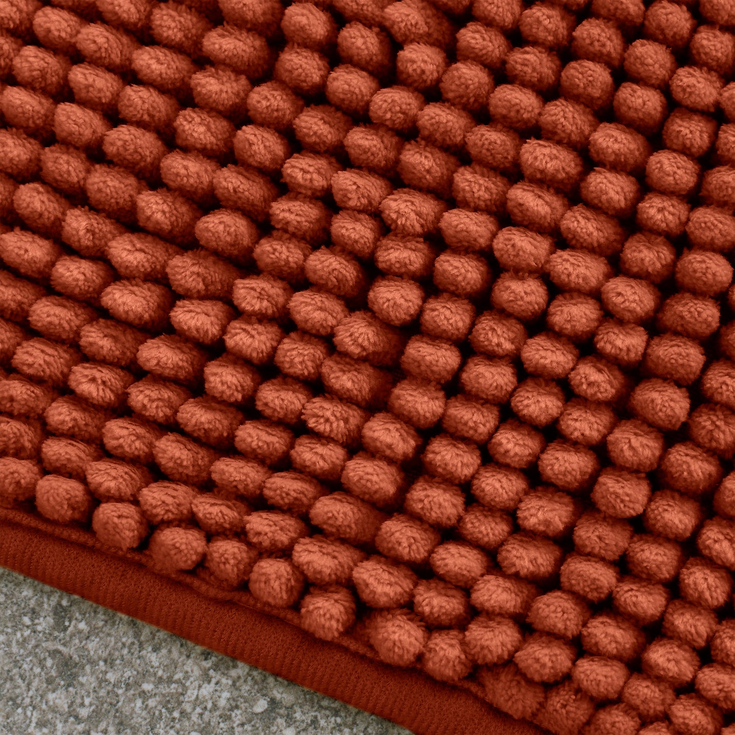 Catherine Lansfield Bobble Bath Mat - Terracotta