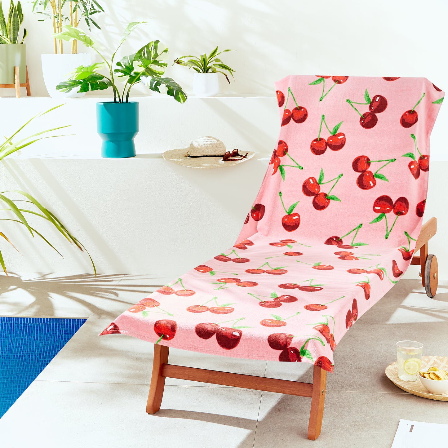 Catherine Lansfield Cherries Lounger Beach Towel
