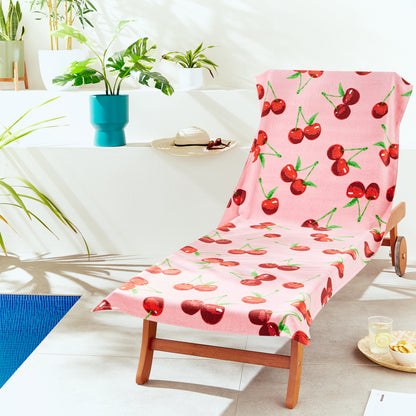 Catherine Lansfield Cherries Lounger Beach Towel