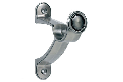 Hallis Galleria 35mm Metal Curtain Pole End Bracket - Brushed Silver