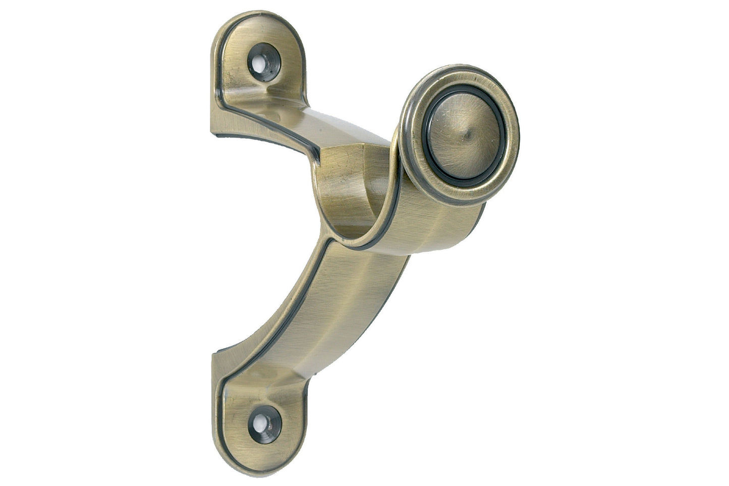 Hallis Galleria 35mm Metal Curtain Pole End Bracket - Burnished Brass